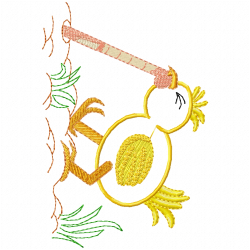 Chick Embroidery Design 5